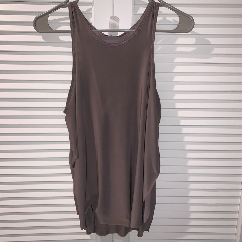 Brown athletic tank
